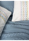 ÇOK SATAN Cotton Box Aura Çift Kişilik Pike Takımı Pebble İndigo