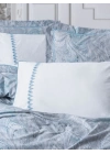 ÇOK SATAN Cotton Box Çift Kişilik Elit Saten Nevresim Takımı Stilla Mavi