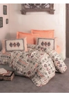 ÇOK SATAN Cotton Box Etnich Nevresim Takımı Çift Kişilik Kateri Somon