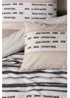 ÇOK SATAN Cotton Box Line Nevresim Takımı Çift Kişilik Perry Bej
