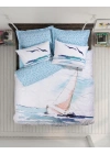 ÇOK SATAN Cotton Box Maritime Nevresim Takımı Çift Kişilik Sail Mavi