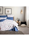 ÇOK SATAN Cotton Box Minimal Çift Kişilik Nevresim Takımı Stew Mavi