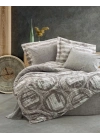 ÇOK SATAN Cotton Box Modern Çift Kişilik Nevresim Takımı Root Vizon