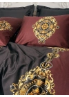 ÇOK SATAN Cotton Box Palace Saten Çift Kişilik Nevresim Takımı Ebren Antrasit