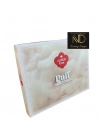 ÇOK SATAN Cotton Box Puf Nakışlı Ranforce Çift Kişilik Nevresim Takımı Mirely Siyah Kiremit