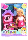 ÇOK SATAN Cute Doll Mini Bebek Tavşanlı ve İki Katlı Kulübe Oyun Seti