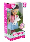 ÇOK SATAN Cute Girl Beyaz Köpekli ve Kumral Mini Bebek