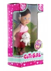 ÇOK SATAN Cute Girl Köpek Figürlü Kumral Mini Bebek