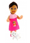 ÇOK SATAN Cute Girl Köpek Figürlü Kumral Mini Bebek