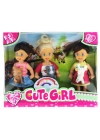 ÇOK SATAN Cute Girl Mini Bebek ve Evcil Hayvan Üçlü Set