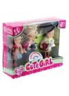 ÇOK SATAN Cute Girl Mini Bebek ve Evcil Hayvan Üçlü Set