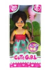ÇOK SATAN Cute Girl Pembe Balonlu Kumral Mini Bebek