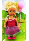 ÇOK SATAN Cute Girl Pembe Balonlu Sarışın Mini Bebek