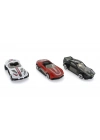 ÇOK SATAN Die Cast Metal 3lü Yarış Arabaları Siyah Araçlı