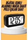 ÇOK SATAN Dijital Masa Saati Takvim Çalar Saat Alarmlı Işıklı Led Ekran Pilli