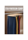 ÇOK SATAN Etek Pantolon Eşarp Kıskaçlı Askı 8 Adet Ahşap