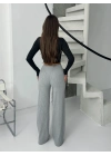 Fitilli şardonlu pantolon gri a4058