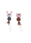 ÇOK SATAN Flamingo Chayenne ve Bear Peluş Kedi Oyuncağı