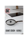 ÇOK SATAN Granit Döküm Tava Paslanmaz Çelik Kapaklı -Yapışmaz Taban 32 Cm