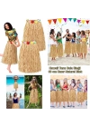 ÇOK SATAN Hawaii Tarzı Hula Eteği – 60 Cm Hasır Naturel Etek