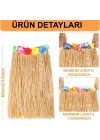 ÇOK SATAN Hawaii Tarzı Hula Eteği – 60 Cm Hasır Naturel Etek