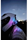 ÇOK SATAN Helmet Graffiti Motor Kask Kulaklık Rgb Modlu Su Geçirmez 6.0 Bluetooth Intercom Yenı Model