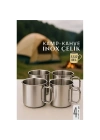 ÇOK SATAN Inox Çelik Kamp Kupası - Kamp Bardağı 550 ml 4 LÜ SET