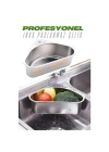 ÇOK SATAN Inox Lavabo Köşe Süzgeci Organizer 304 Paslanmaz Çelik
