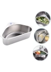ÇOK SATAN Inox Lavabo Köşe Süzgeci Organizer 304 Paslanmaz Çelik