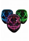 ÇOK SATAN Işıklı Led Maske Parti Eğlence Maskesi Hallowen Neon Maske