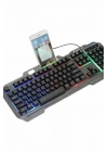 ÇOK SATAN Işıklı Oyuncu Q Klavye Mouse Seti Siyah Gaming Oyuncu Klavye
