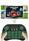 ÇOK SATAN Kablosuz Türkçe Q Klavye RGB Işıklı Televizyon Ps3 Dokunmatik Mouse
