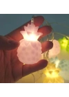 ÇOK SATAN Karışık Renk Dekoratif Ananas Dolama 10’lu Şerit Led Işık Zinciri