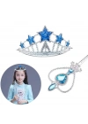 ÇOK SATAN Karlar Ülkesi Elsa Yıldız Mavi Taç Ve Elsa Asa Seti 2 Parça