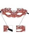 ÇOK SATAN Kırmızı Dantel Masquerade Maskesi 5 No