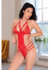 ÇOK SATAN Kırmızı Dantelli Bodysuit - 942