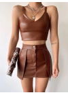 Kontrast deri etek kahve w260015