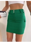 Körüklü cep etek yeşil s24904