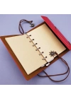 ÇOK SATAN Küçük Boy Pusula Baskılı Deri Defter