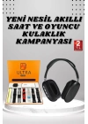 ÇOK SATAN Kulak Üstü Kulaklık Pro9 ve Yeni Nesil Akıllı Saat Android ve İOS Uyumlu ANC Özelliği