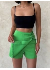 Kuş gözü şort etek yeşil s25819
