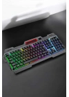 ÇOK SATAN Led Işıklı Oyuncu Klavye Usb Girişli RGB Işıklı Q Klavye Mouse Hediyeli