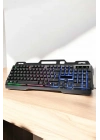 ÇOK SATAN Led Işıklı Oyuncu Klavye Usb Girişli RGB Işıklı Q Klavye Mouse Hediyeli