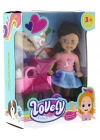 ÇOK SATAN Lovely Mini Bebek Pembe Sepetli Evcil Hayvanlı Oyun Seti