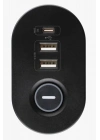 ÇOK SATAN Masa Tipi Pd20w Akım Korumalı 3’lü Priz 2xusb 1xtype-c Girişli Kablolu Priz Ftr19