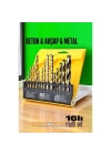 ÇOK SATAN Matkap Ucu Seti- Beton Metal Ahşap Matkap Ucu Drill Bits Set 16 lı SET