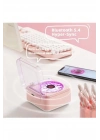ÇOK SATAN Nostalji Mini Plak Görünümlü Radyolu Bluetooth Hoparlör 3d Ses Dalgası Retro Müzik Plak Pembe