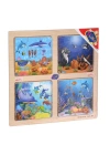 ÇOK SATAN ONY-343/344/345/346 Ahşap Eğitici 4lü Puzzle -Onyıl