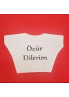 ÇOK SATAN Özür Dilerim Yazılı Peluş Oyuncak Ayı Tişörtü
