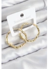 ÇOK SATAN Pirinç Halka Model Gold Renk Kadın Küpe